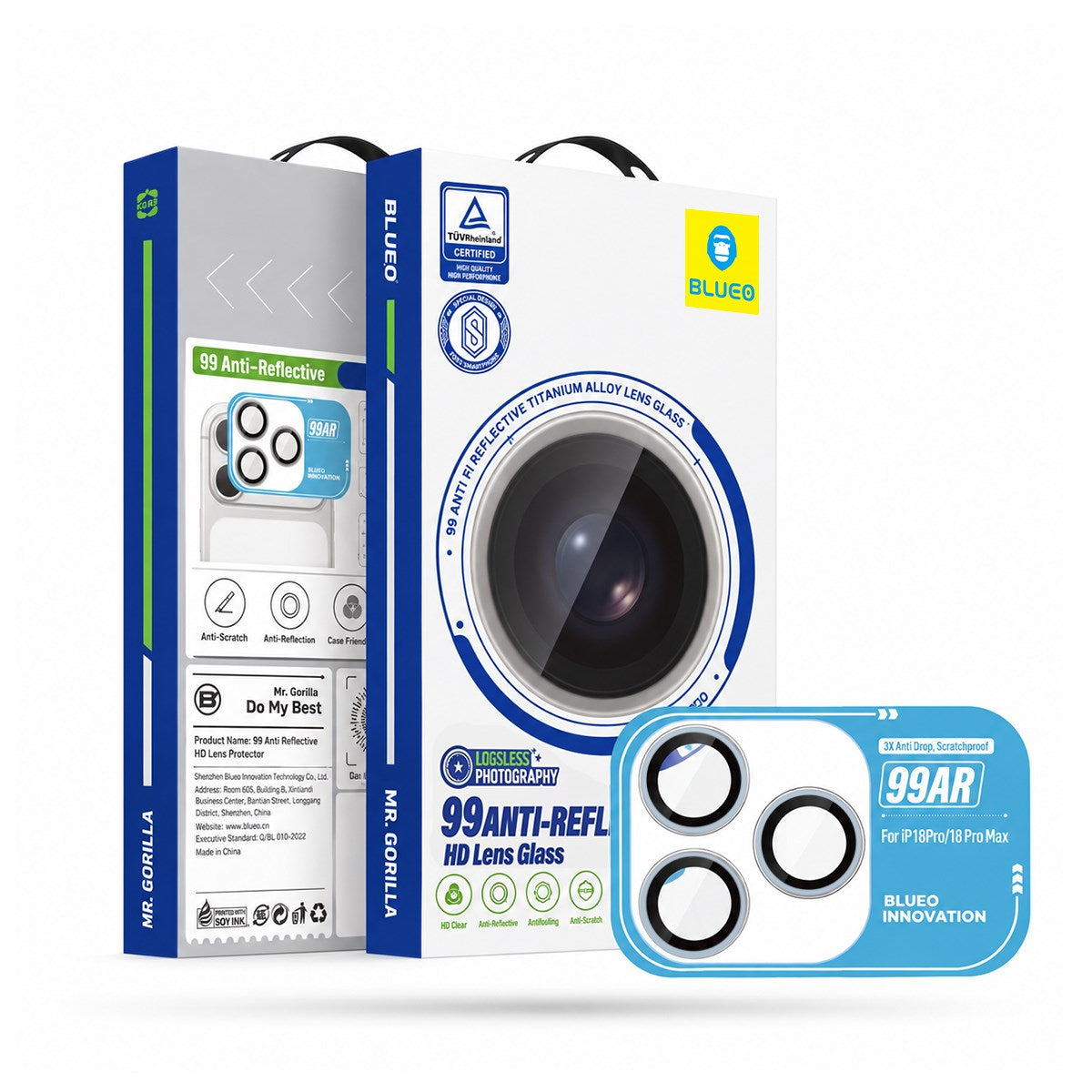 BLUEO with Applicator AR Camera Lens Protector for iPhone 18 Pro / iPhone 18 Pro Max · 7