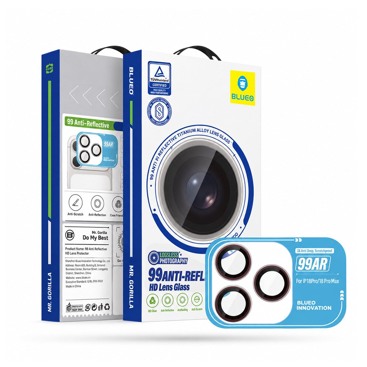 BLUEO with Applicator AR Camera Lens Protector for iPhone 18 Pro / iPhone 18 Pro Max · 3