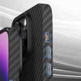 BLUEO Carbon Fiber MagSafe-Compatible Fingerprint-Resistant Soft Case for iPhone 13 · 4