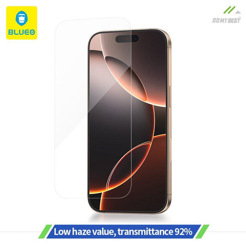 BLUEO with Applicator Full-Coverage HD Clarity Glass Screen Protector for iPhone 16 Pro · 2