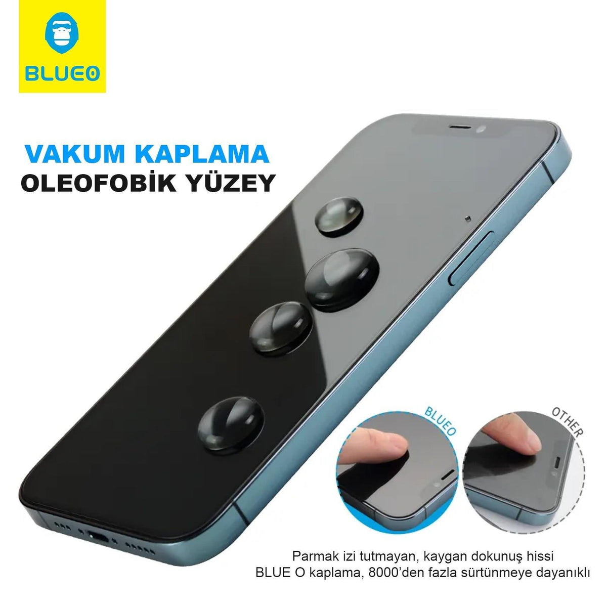 BLUEO with Applicator High Sensitivity Screen Protector for iPhone 13 / iPhone 13 Pro / iPhone 14 · 2