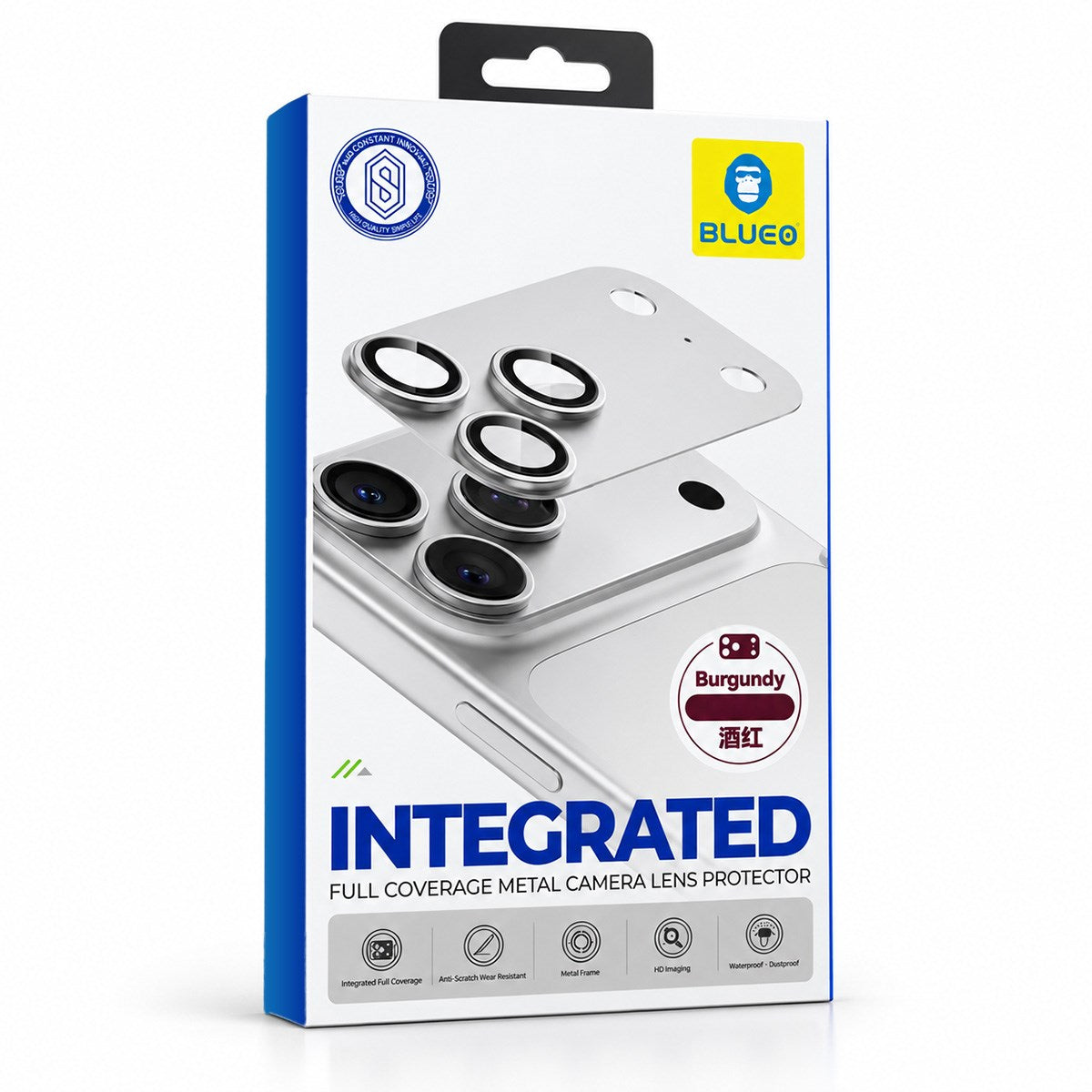 BLUEO One-piece Full Coverage Metal Frame Lens Protector for iPhone 18 Pro Max · 7