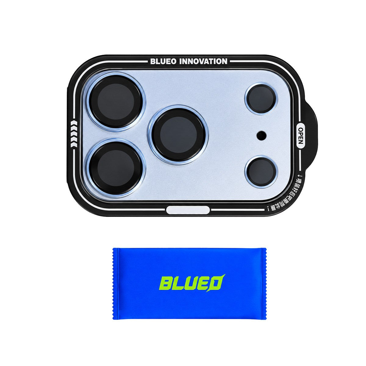 BLUEO One-piece Full Coverage Metal Frame Lens Protector for iPhone 18 Pro · 4