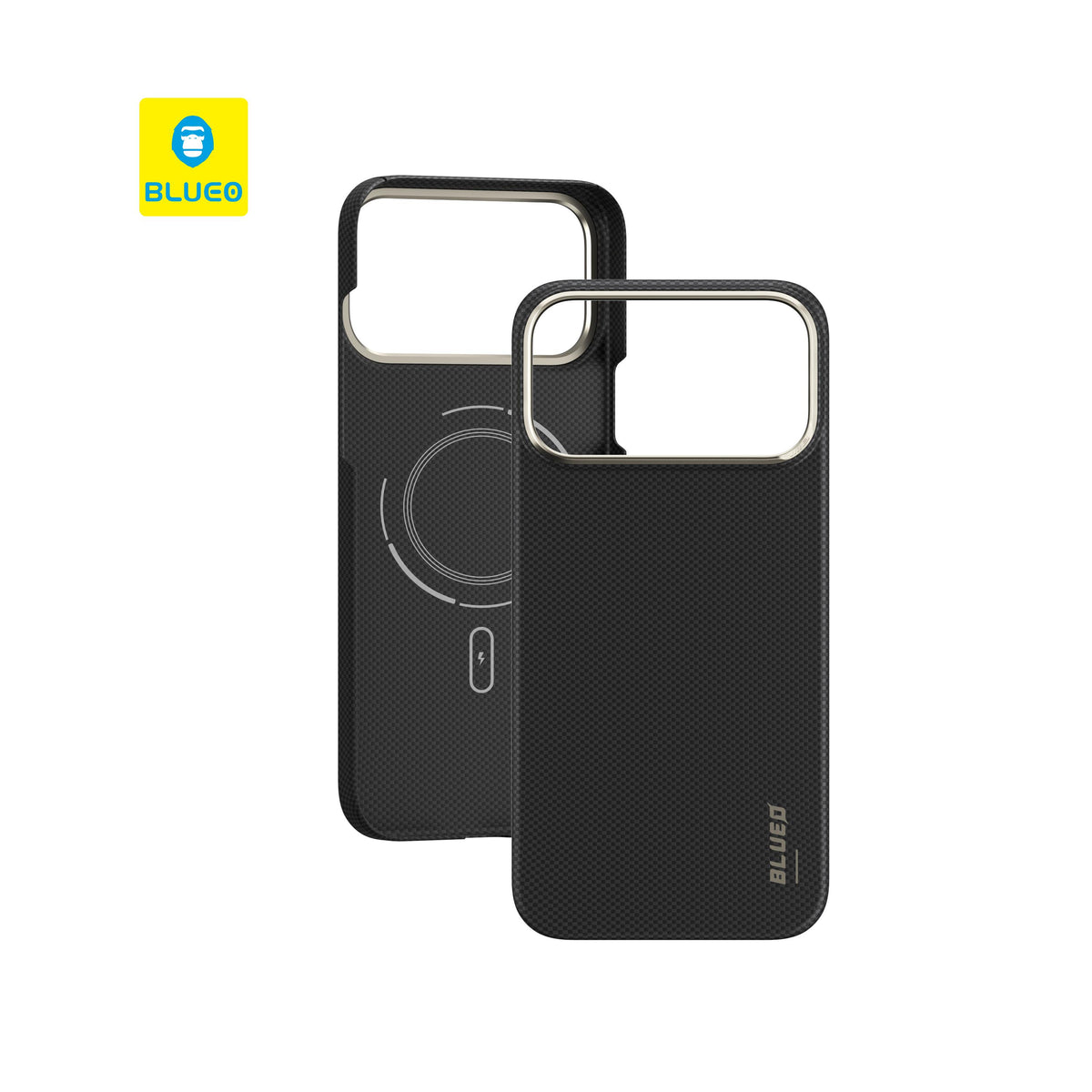 BLUEO MagSafe-Compatible Slim Karbon Design Case for iPhone 17 Pro Max · 2