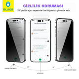 BLUEO Privacy Glass Screen Protector HD Clarity for iPhone 13 Pro Max / iPhone 14 Plus · 4