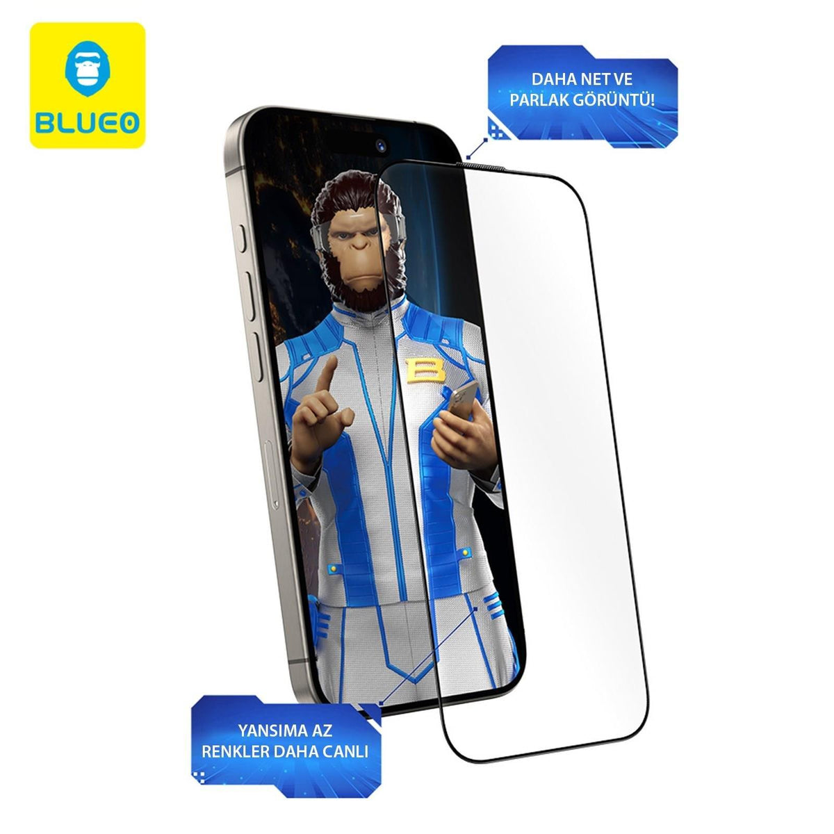 BLUEO Anti-Reflective AR Technology Ultra Clear Glass Screen Protector for iPhone 12 / iPhone 12 Pro · 3