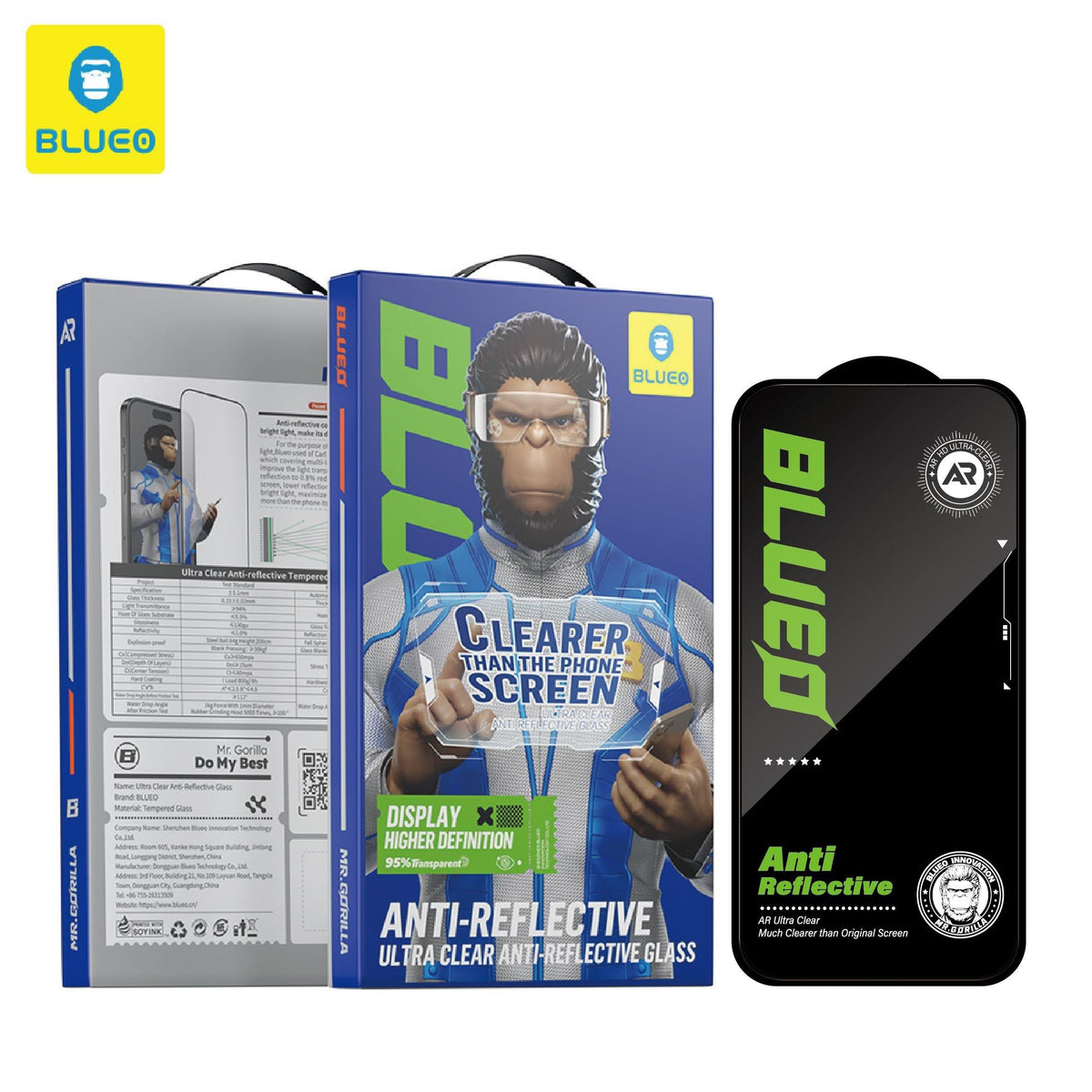 BLUEO Anti-Reflective AR Technology Glass Screen Protector for iPhone 17 Air · 1