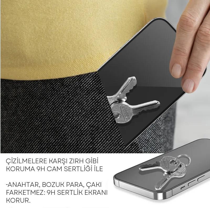 BLUEO Anti-Static Dust and Scratch-Resistant Glass Screen Protector for iPhone 13 / iPhone 13 Pro / iPhone 14 / iPhone 16e · 3