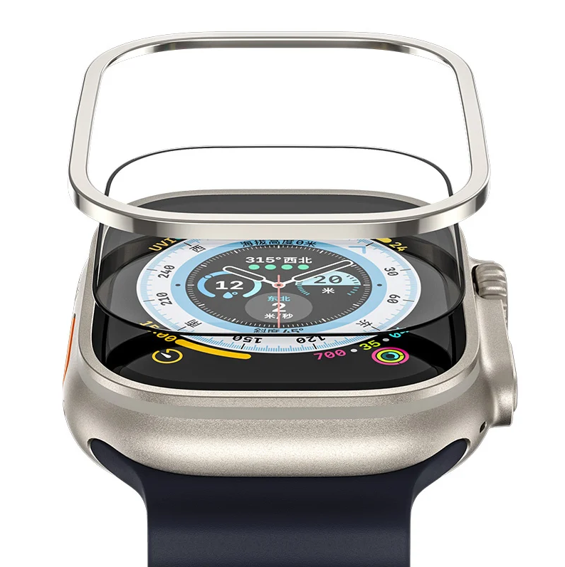 BLUEO 49mm Sapphire Titanium Watch Screen Protector for Apple Watch Ultra 1 49 mm / Apple Watch Ultra 2 49 mm / Apple Watch Ultra 3 49 mm · 2