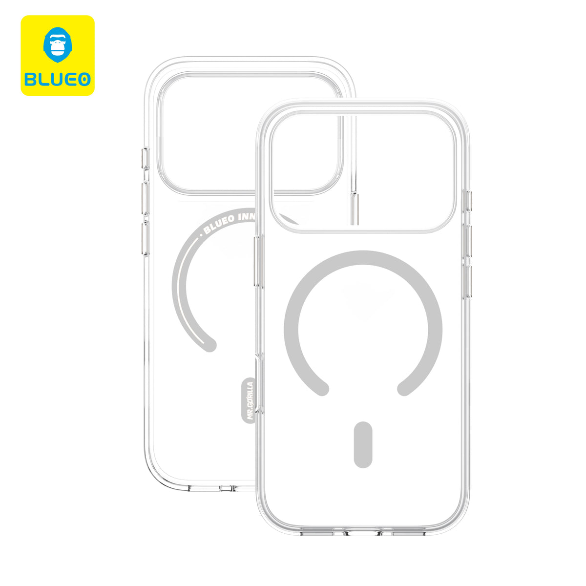 BLUEO MagSafe-Compatible Clear Hard-Shell Case - Sararma Karşıtı for iPhone 17 Air · 3