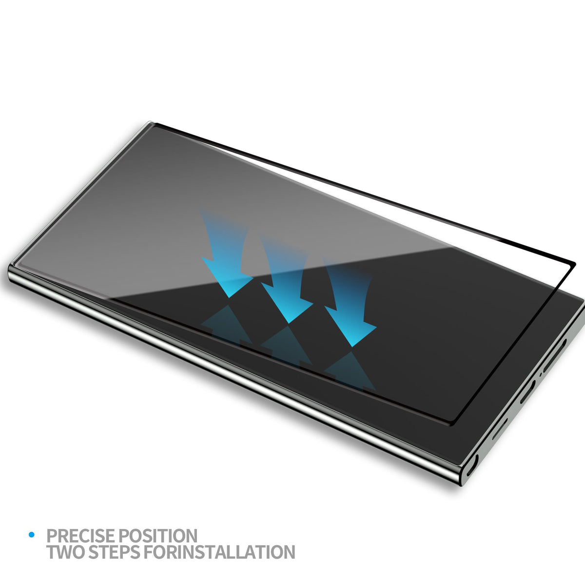 BLUEO with Applicator Curved Thin Full-Coverage Glass Screen Protector for Samsung Galaxy S24 Ultra · 7