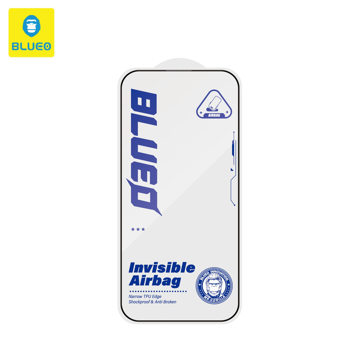 BLUEO 3D Invisible Airbag Anti-broken Tempered Glass for iPhone 17 Air · 2