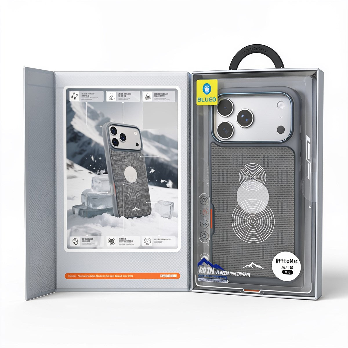 BLUEO MagSafe-Compatible Glacier Lightweight Aramid Fiber Case for iPhone 17 Pro Max · 3
