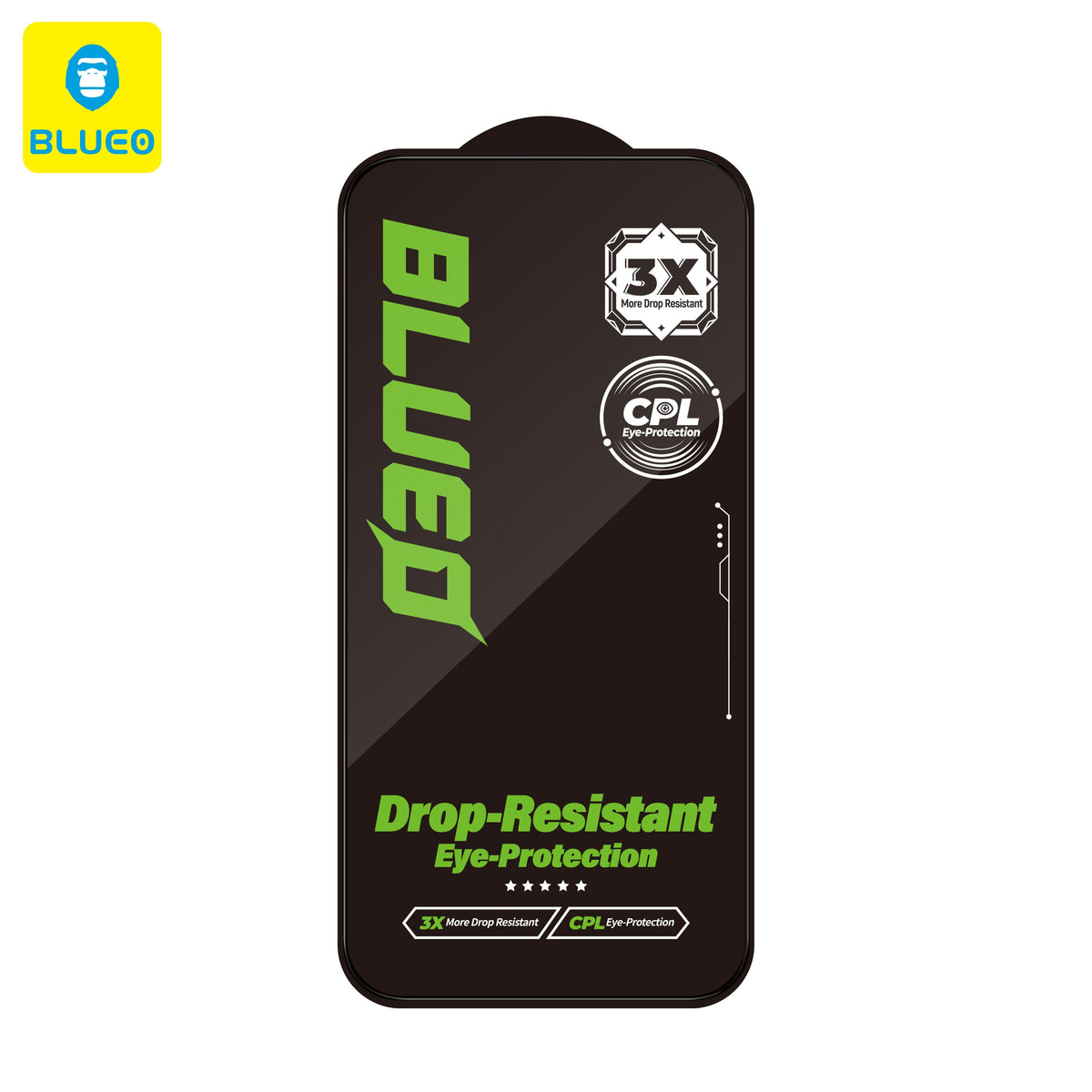 BLUEO DROP-RESISTANT TEMPERED GLASS WITH APPLICATOR for iPhone 18 Pro Max · 3
