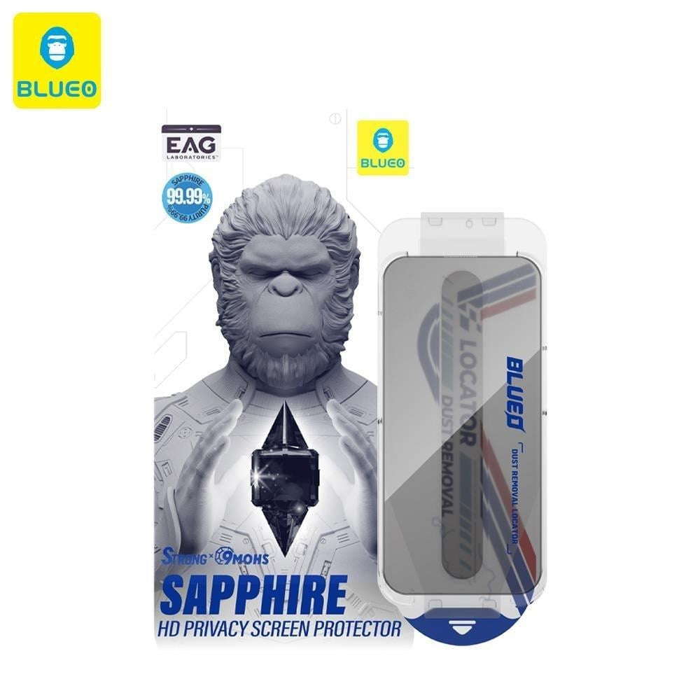BLUEO SAPPHIRE PRIVACY SCREEN PROTECTOR WITH APPLICATOR for iPhone 18 Pro Max · 1