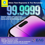 BLUEO with Applicator 9 Mohs %99.99 Sapphire Screen Protector for iPhone 14 Pro · 3