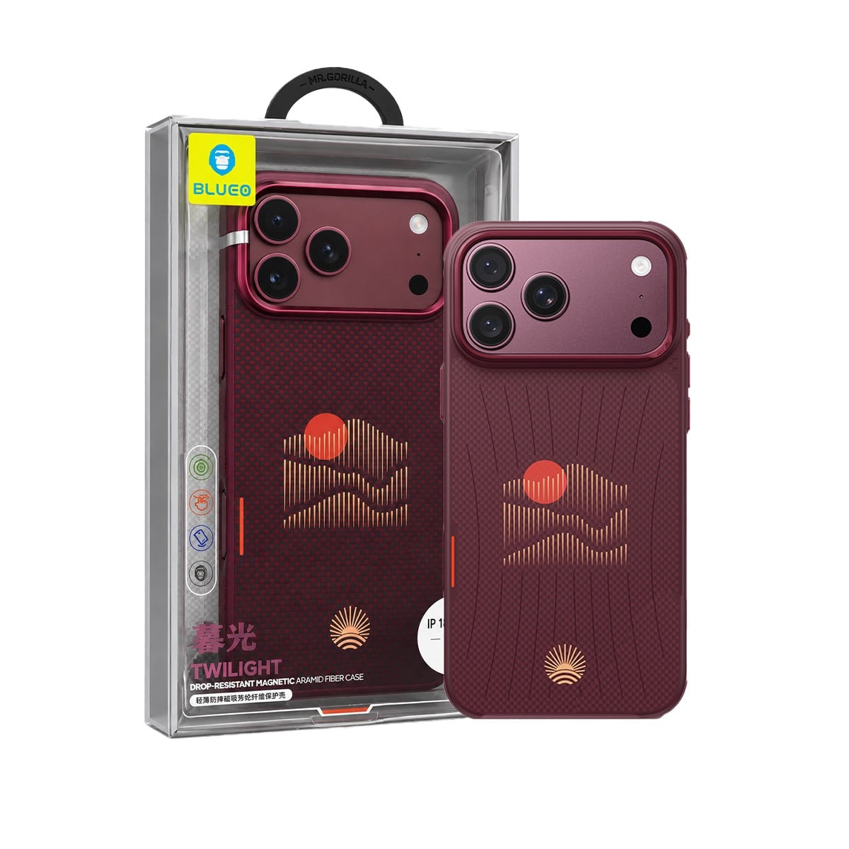 BLUEO iPhone 17 Pro / 18 Pro Twilight Lightweight Drop-Resistant Magnetic Aramid Fiber Case · 1
