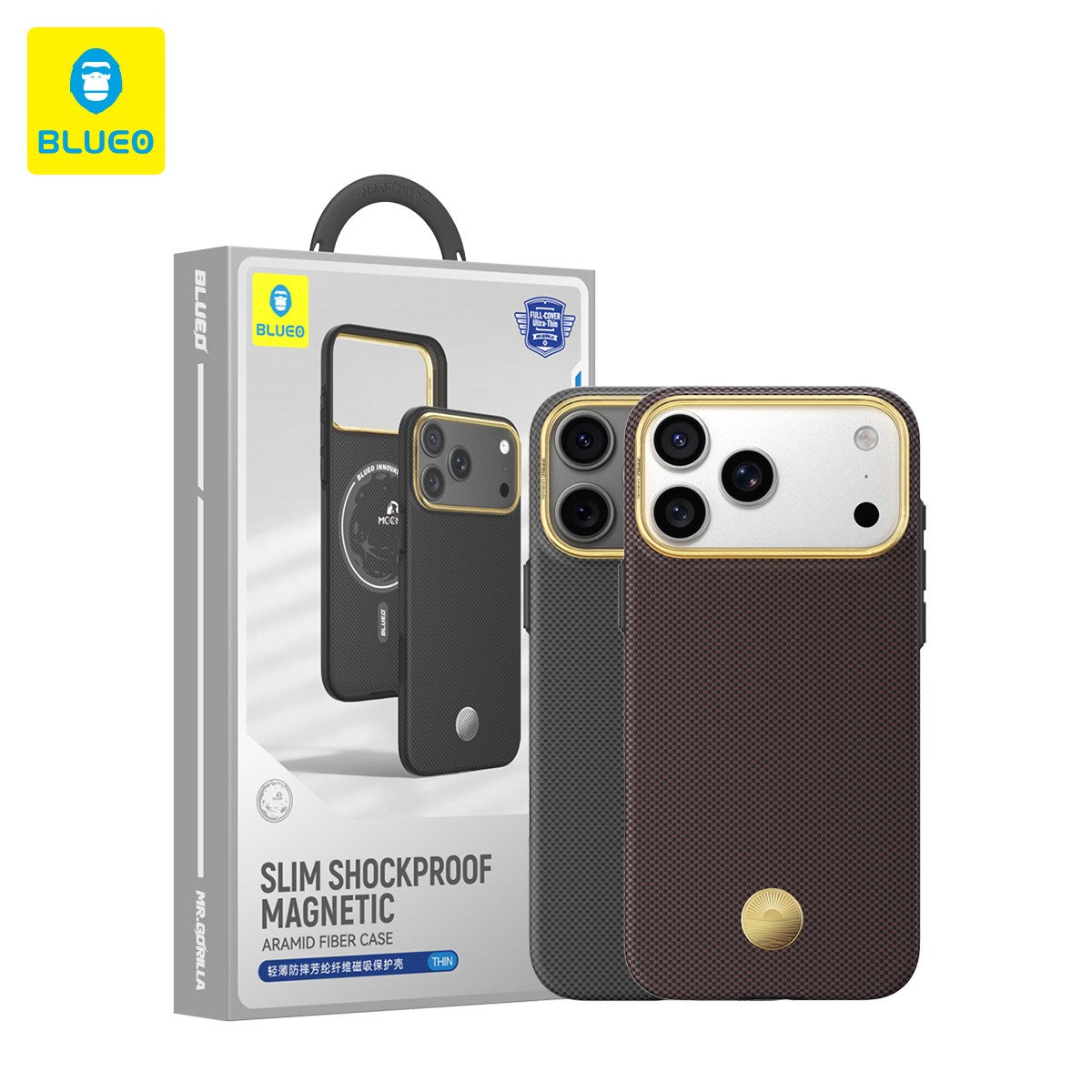 BLUEO iPhone 17 Pro Max / 18 Pro Max SLIM SHOCKPROOF MAGNETIC ARAMID FIBER CASE · 2
