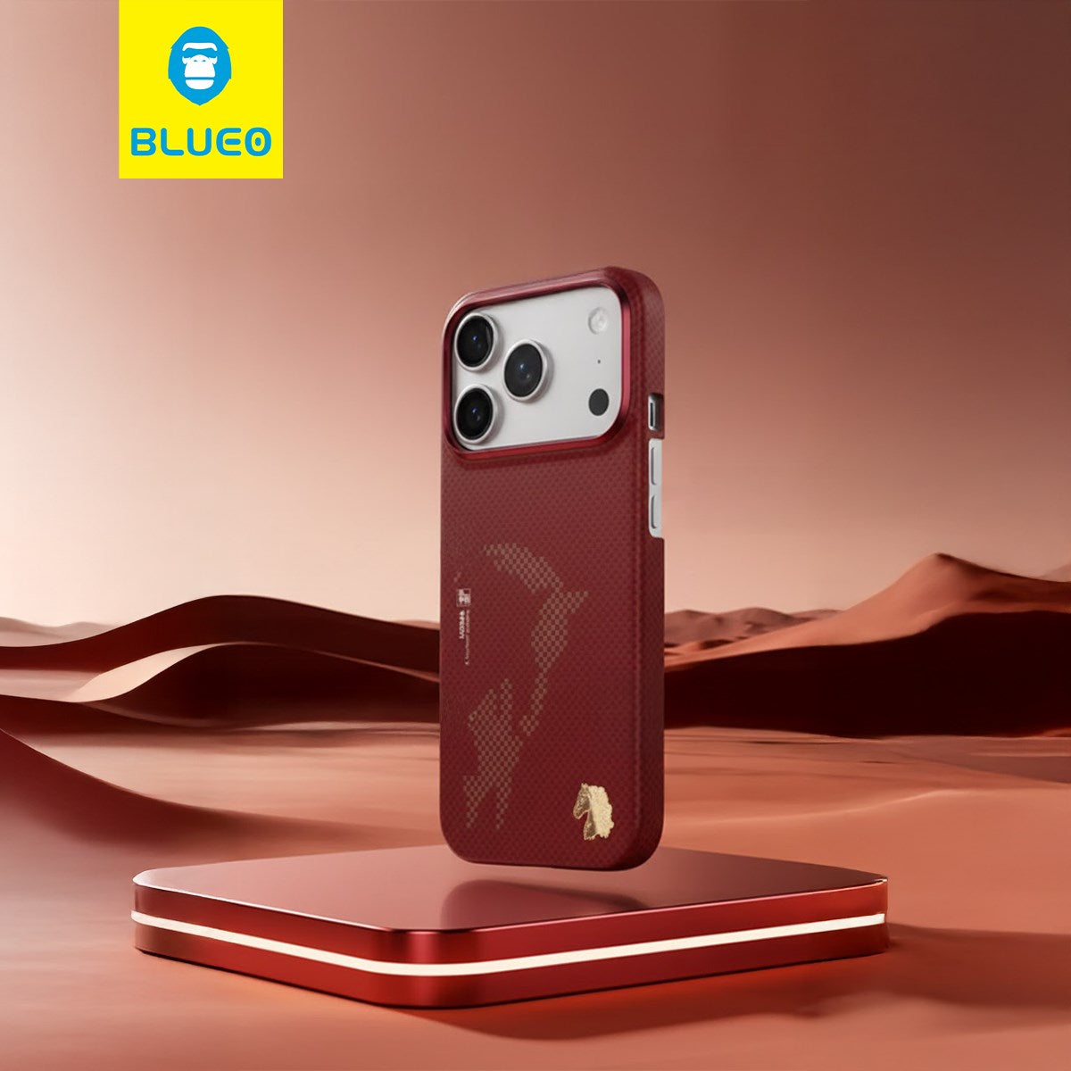 BLUEO Blaze Steed Aramid Fiber Magnetic Case for iPhone 17 Pro · 2