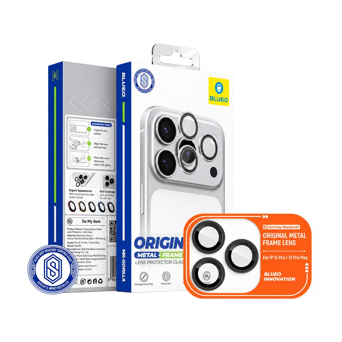 BLUEO with Easy Applicator Coating Metal Lens Protector for iPhone 18 Pro / iPhone 18 Pro Max · 5
