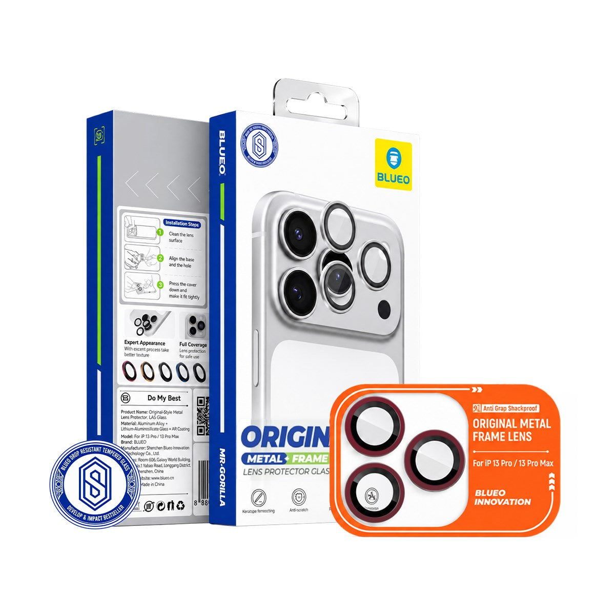 BLUEO with Easy Applicator Coating Metal Lens Protector for iPhone 18 Pro / iPhone 18 Pro Max · 1