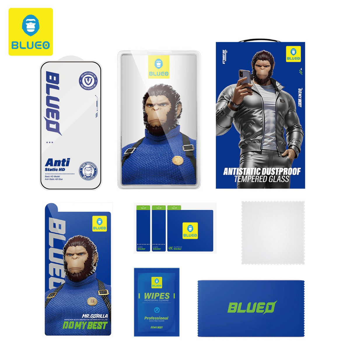 BLUEO Anti-Static Dust and Scratch-Resistant HD Glass Screen Protector for Samsung Galaxy S26 Plus · 3