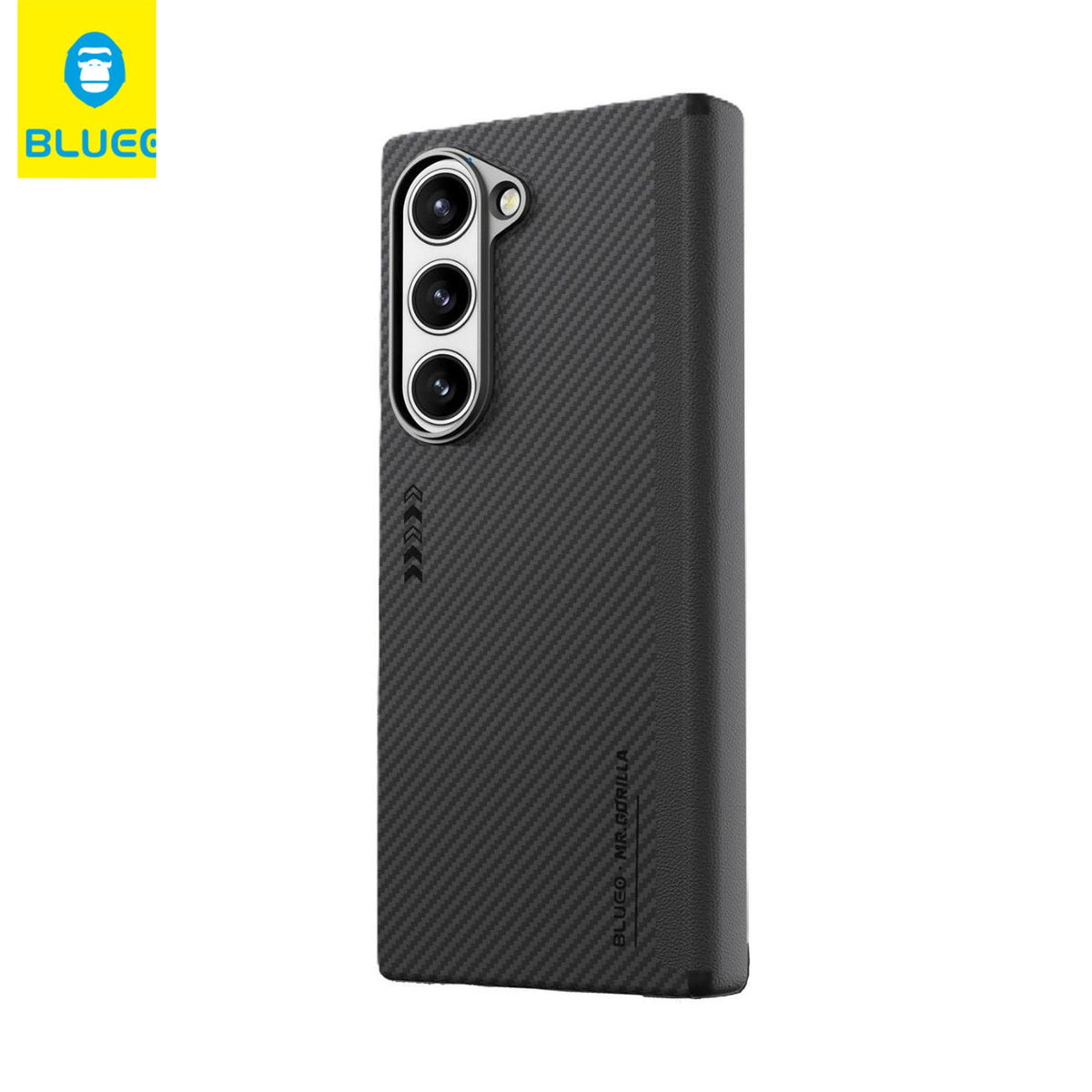 BLUEO Carbon Fiber Darbe Emici Slim Slim Hard-Shell Case for Samsung Galaxy Z Fold 6 · 1