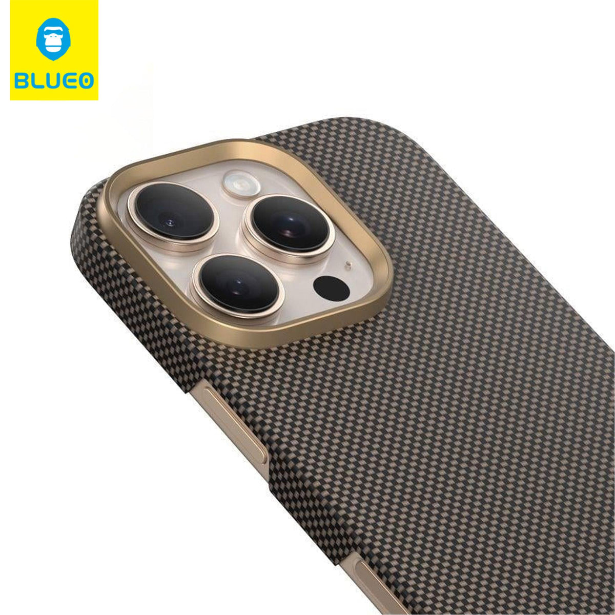 BLUEO Aramid Carbon Fiber Serigrafi Print MagSafe-Compatible Case for iPhone 16 Pro · 1