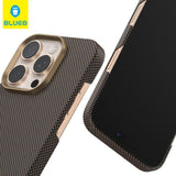 BLUEO Aramid Carbon Fiber Serigrafi Print MagSafe-Compatible Case for iPhone 16 Pro · 2