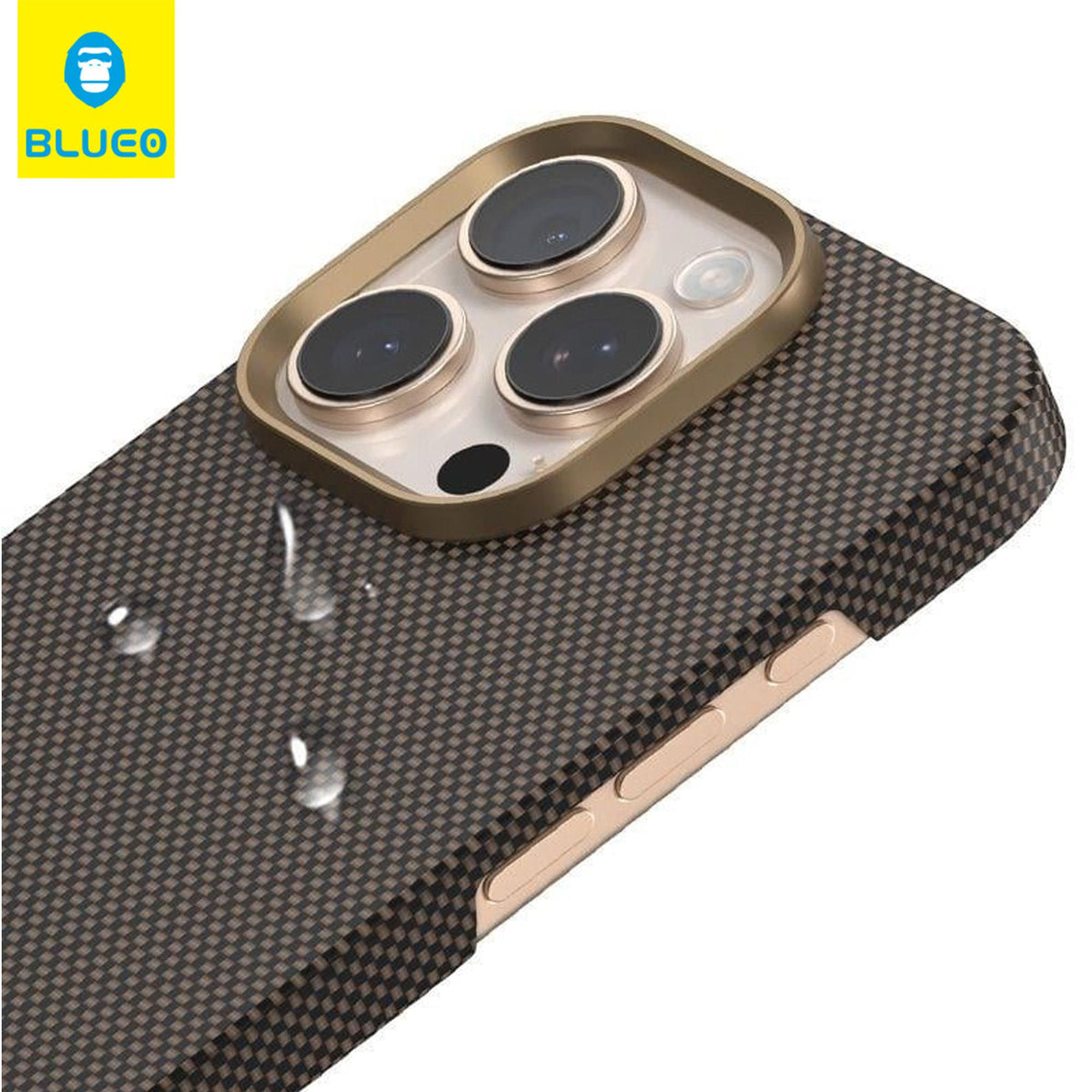 BLUEO Aramid Carbon Fiber Serigrafi Print MagSafe-Compatible Case for iPhone 16 Pro Max · 4
