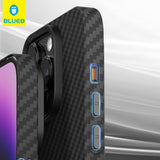 BLUEO Carbon Fiber Fingerprint-Resistant MagSafe-Compatible Soft Case for iPhone 13 Pro · 4