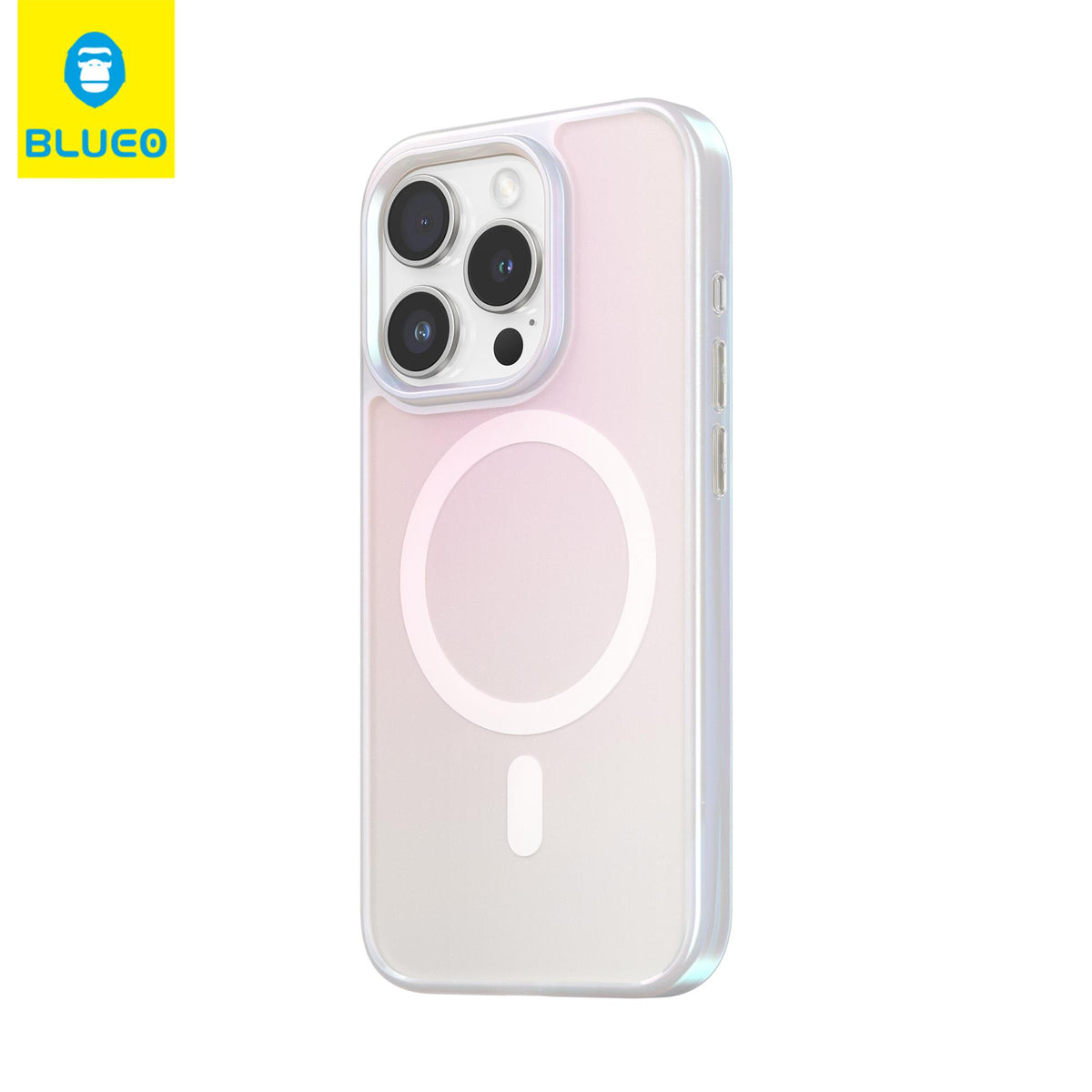 BLUEO MagSafe-Compatible Renk Geçişli Frosted Anti-Drop Soft Silicone Case for iPhone 15 Pro · 2
