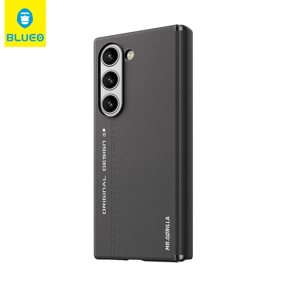 BLUEO Premium PU Leather Fabric-Lined Fingerprint-Resistant Case for Samsung Galaxy Z Fold 6 · 1