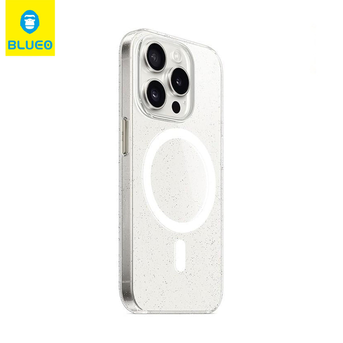 BLUEO MagSafe-Compatible 360 Airbag Koruması AF Oleofobik Kaplama Glitter Case for iPhone 15 · 1