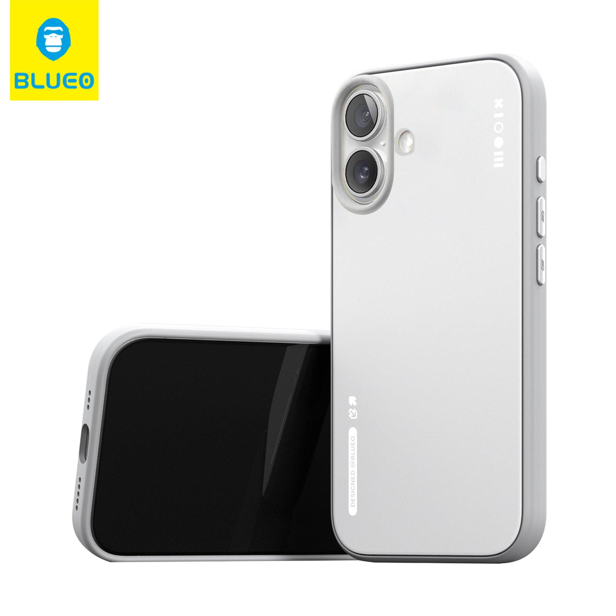 BLUEO MagSafe-Compatible Çift Renk Design Velvet-Lined Likit Silicone Case for iPhone 16 · 2