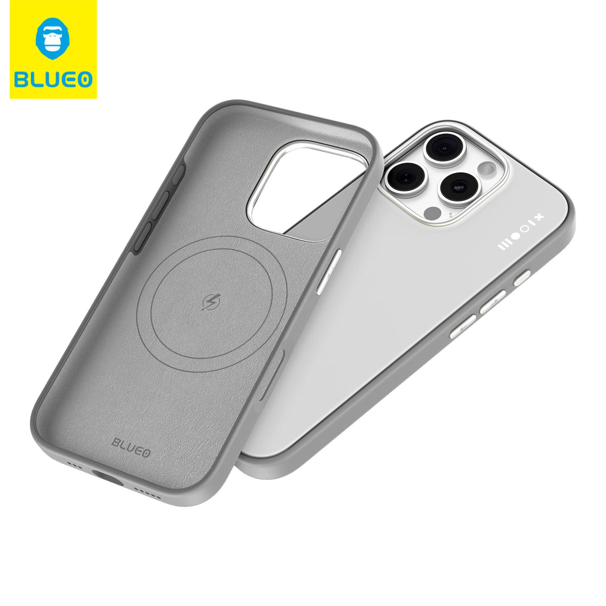 BLUEO MagSafe-Compatible Çift Renk Velvet-Lined Likit Silicone Case for iPhone 16 Pro Max · 3