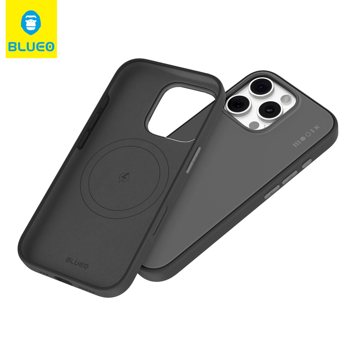 BLUEO MagSafe-Compatible Çift Renk Design Velvet-Lined Likit Silicone Case for iPhone 16 Pro · 3