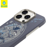 BLUEO Carbon Fiber MagSafe-Compatible Serigrafi Print Patterned Hard-Shell Case for iPhone 16 Pro · 4