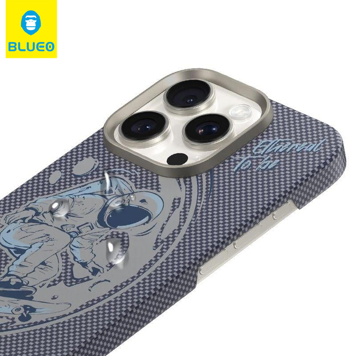 BLUEO Carbon Fiber MagSafe Serigrafi Print Patterned Hard-Shell Case for iPhone 16 Pro Max · 4