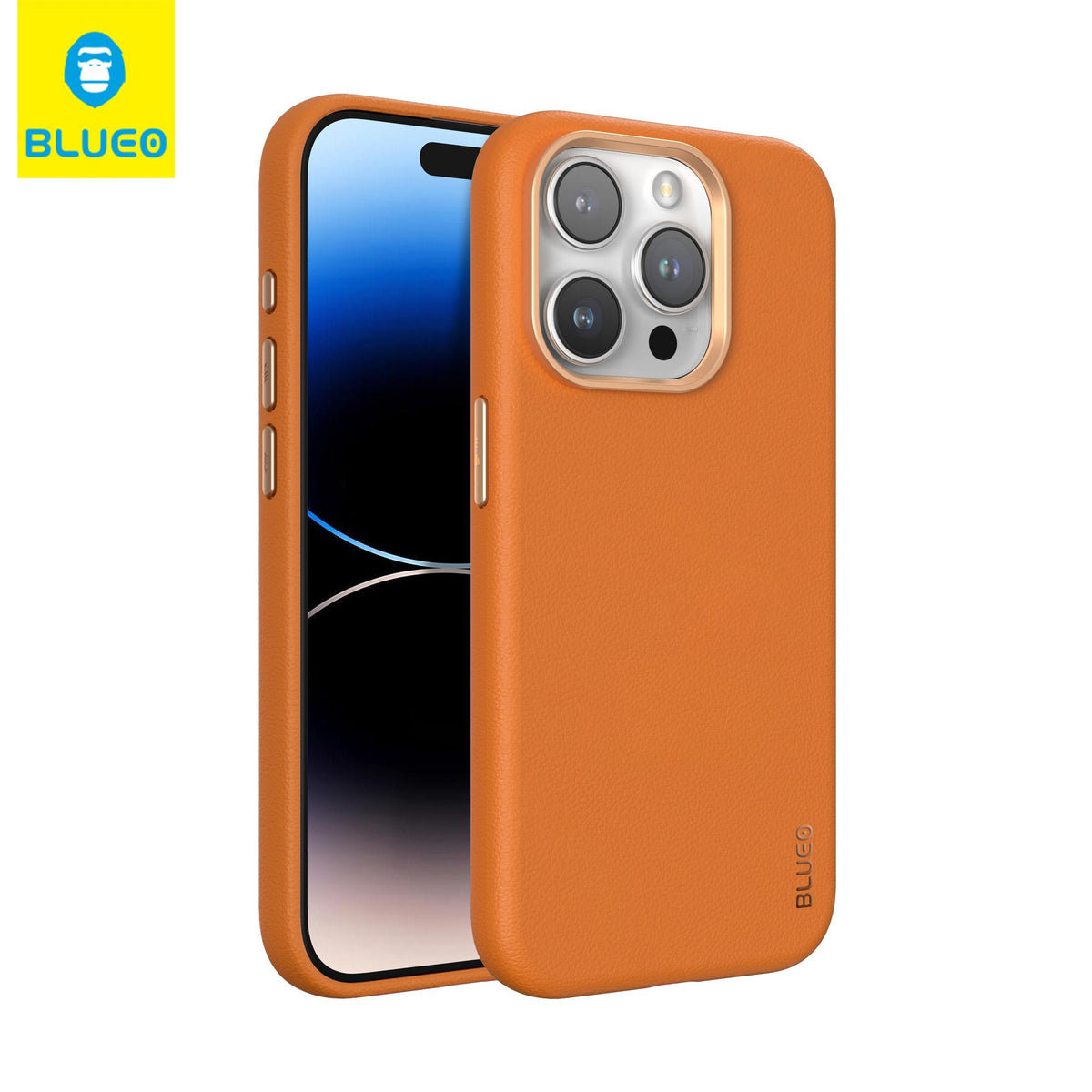 BLUEO MagSafe-Compatible PU Leather Ventilated Metal Camera Protection Case for iPhone 14 Pro Max · 2