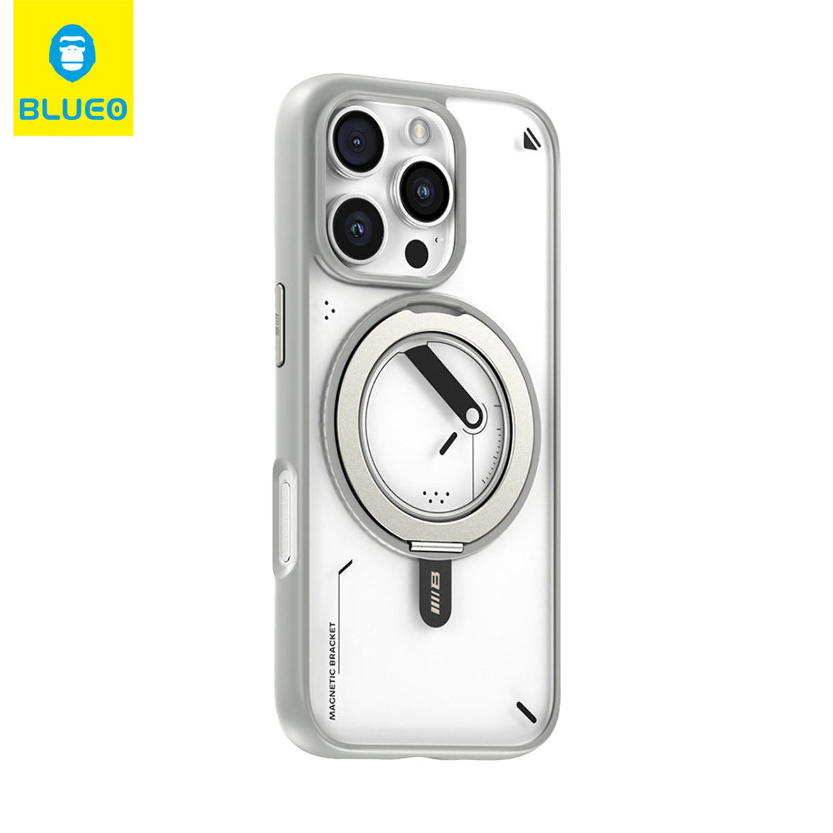 BLUEO MagSafe-Compatible 360° Dönen Metal Stand Matte Case for iPhone 16 Pro Max · 2