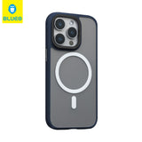 BLUEO MagSafe-Compatible Fingerprint-Resistant Metal Buttons Frosted Case for iPhone 15 Pro · 2