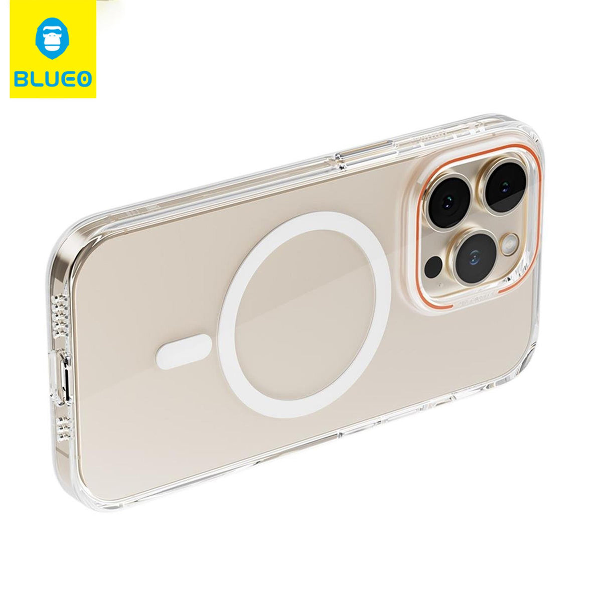 BLUEO MagSafe-Compatible Colored Camera Protection Clear Hard-Shell Case for iPhone 15 Pro Max · 4