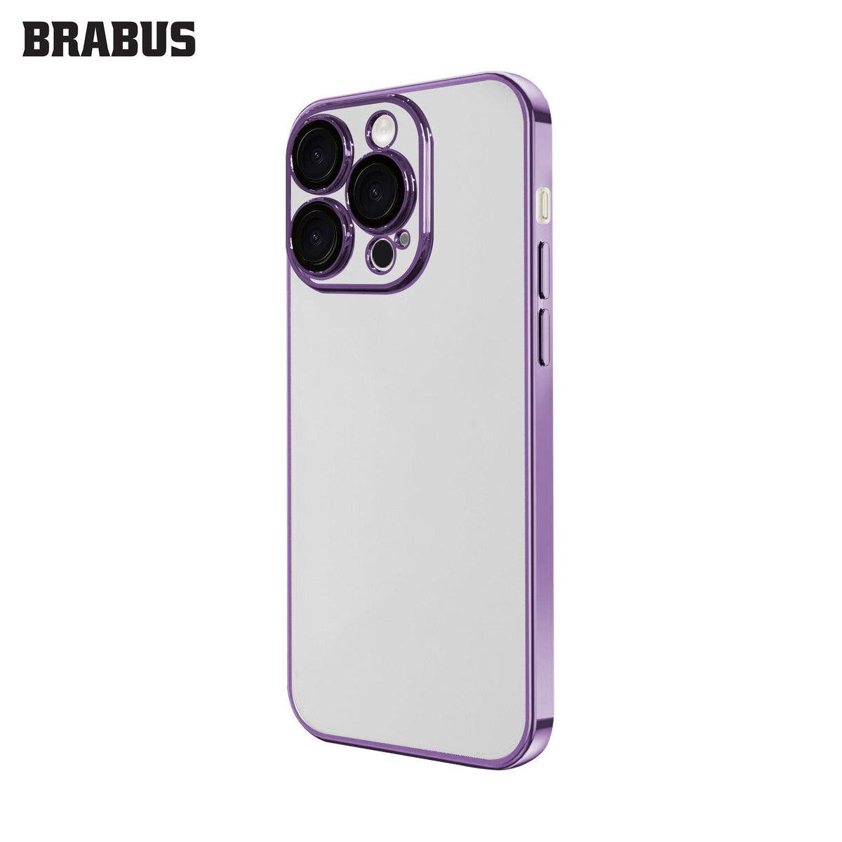 BRABUS iPhone 14 Pro Kenaları Colored Camera-Lens Protection Slim Slim Clear Hard-Shell Drum Silicone Case · 2