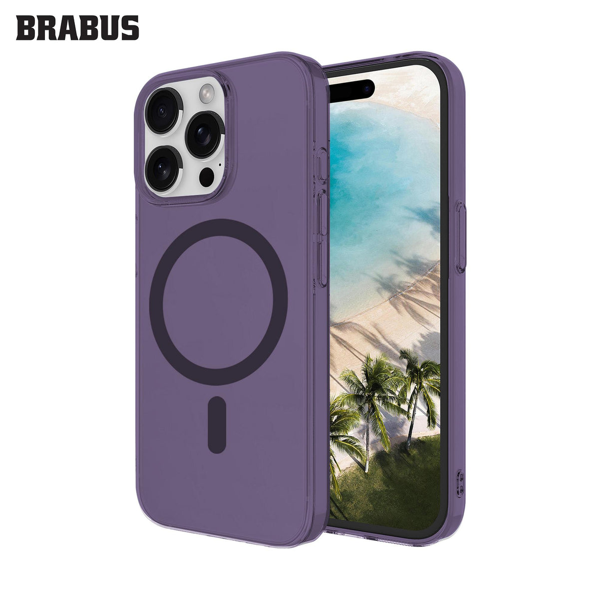 BRABUS iPhone 14 Pro MagSafe-Compatible Orijinal Çipli Mika IC Magsafe Clear Hard-Shell Case · 2
