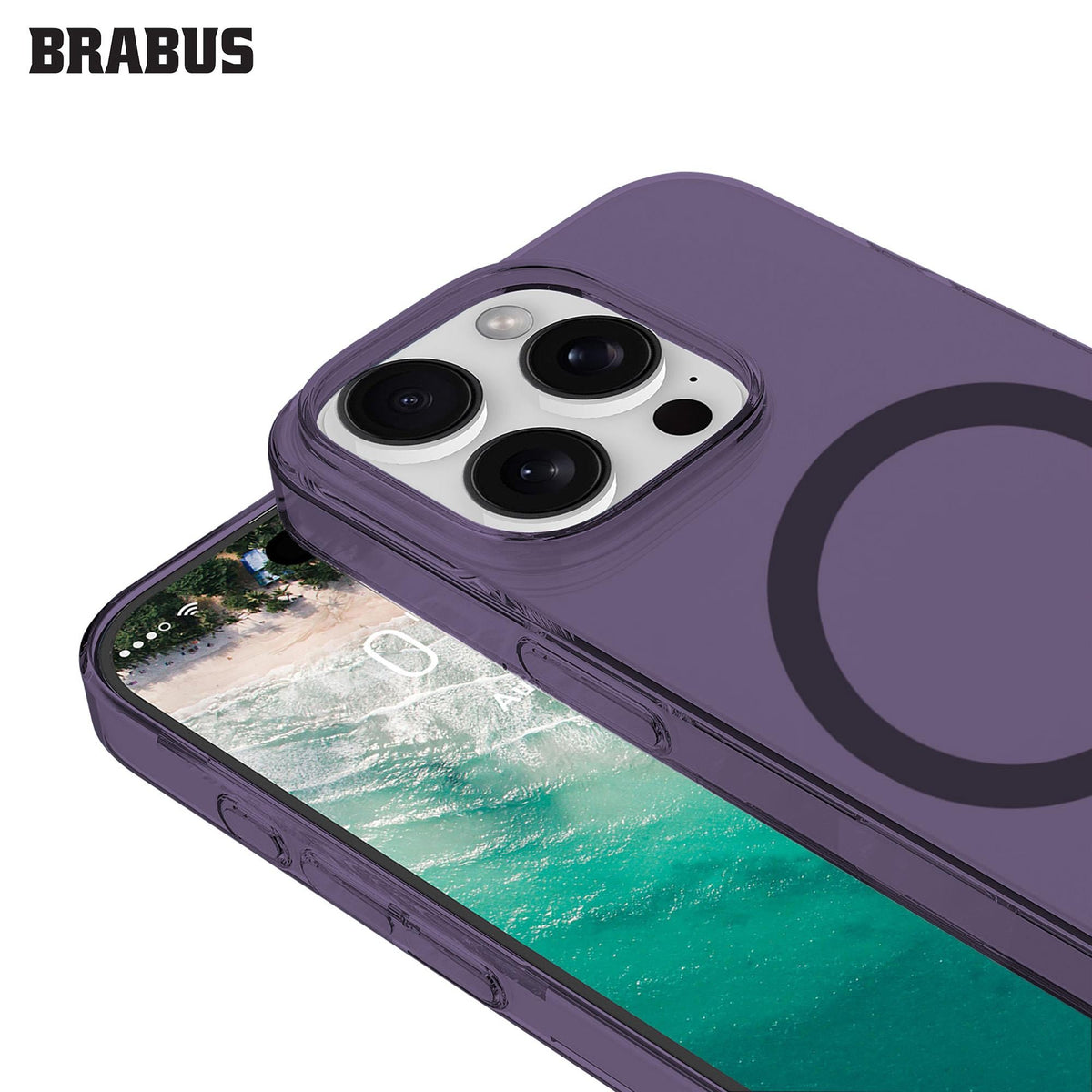 BRABUS iPhone 14 Pro MagSafe-Compatible Orijinal Çipli Mika IC Magsafe Clear Hard-Shell Case · 3