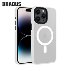 BRABUS iPhone 14 Pro Max MagSafe-Compatible Extra Yan Koruma Katmanlı Frosted Soft Deep Silicone Case · 1