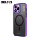 BRABUS iPhone 14 Pro Max MagSafe-Compatible Çift Yan Katman Korumalı Frosted Soft Edges Screw Silicone Case · 3