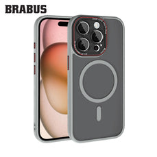 BRABUS iPhone 15 Anti-Shock MagSafe-Compatible Camera-Lens Protection Frosted Soft Edges Sonic Silicone Case · 1