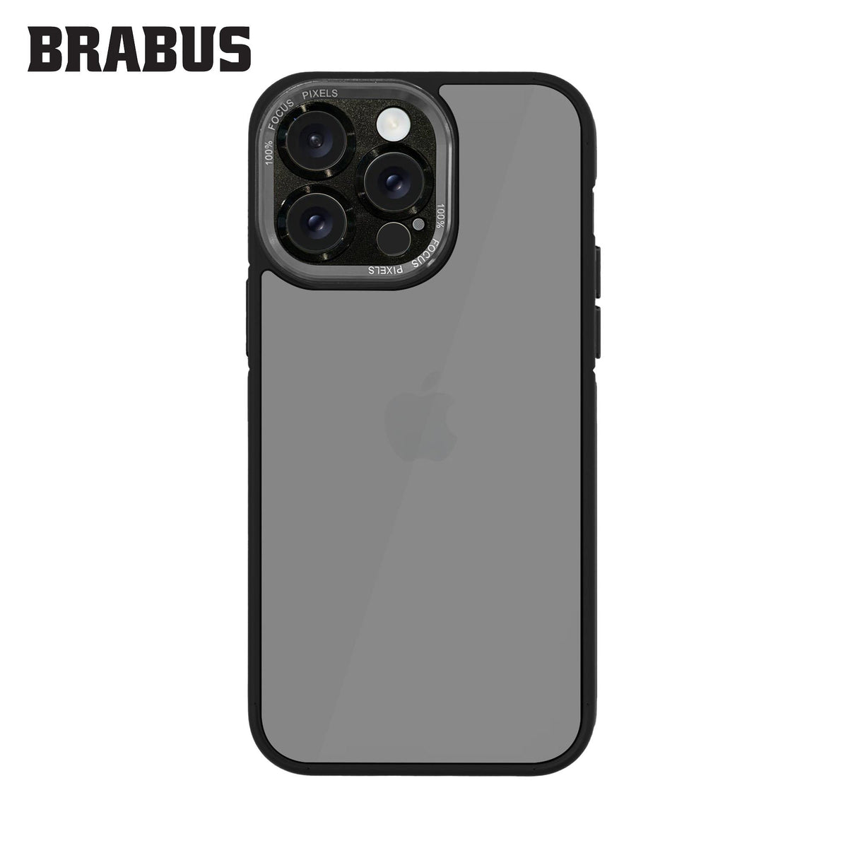 BRABUS iPhone 15 Pro Anti-Shock Camera-Lens Protection Arkası Clear Soft Edges Try Silicone Case · 2